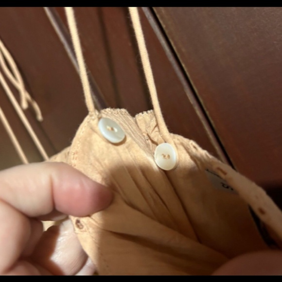 St. Roche Benedict Embroidered Eyelet Halter or Strapless Midi Dress Tan Size 8 - Picture 12 of 16